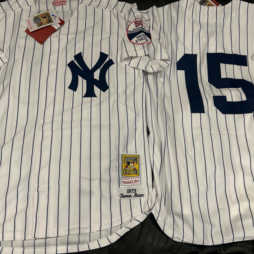 MITCHELL and NESS 1973 NY YANKEES THURMAN MUNSON Men's JERSEY Sz M,L,XL,2X NWT